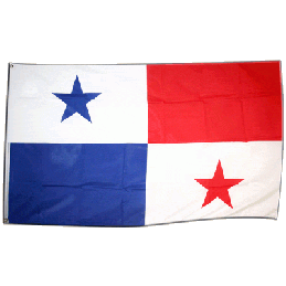 Panama flag i stof (90x150 cm) - Stofflag 90x150 cm