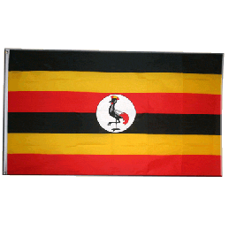 Uganda flag i stof (90x150 cm) - 