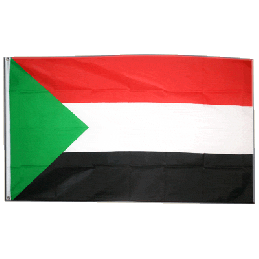 Sudan flag i stof (90x150 cm) - Stofflag 90x150 cm