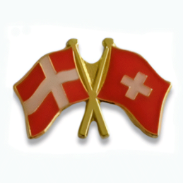 Venskabsflag DK / Schweiz - Pins / Emblemer