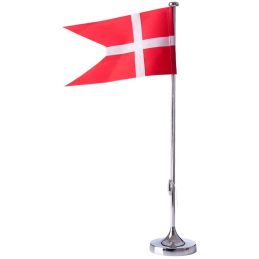 Bordstang 40 cm, forkromet m. blank rund fod - Bordstænger