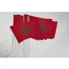 Marokko vifteflag i papir (20x27 cm) - 