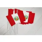 Peru vifteflag i papir (20x27 cm) - 