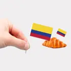 Colombia kageflag i papir (30x48 mm) - 