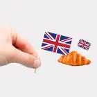 Storbritannien / England kageflag i papir (30x48 mm) - 