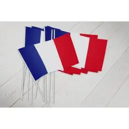 Frankrig vifteflag i papir (20x27 cm) - Vifteflag i papir