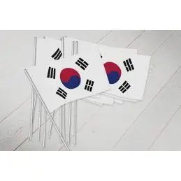 Sydkorea vifteflag i papir (20x27 cm) - Vifteflag i papir