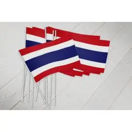 Thailand vifteflag i papir (20x27 cm) - 