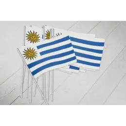 Uruguay vifteflag i papir (20x27 cm) - 