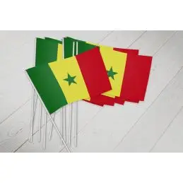 Senegal vifteflag i papir (20x27 cm) - Vifteflag i papir