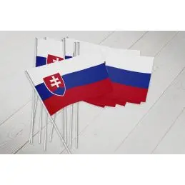 Slovakiet vifteflag i papir (20x27 cm) - Vifteflag i papir