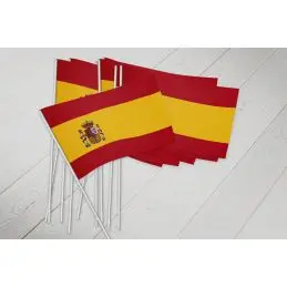 Spanien vifteflag i papir (20x27 cm) - Nationalflag