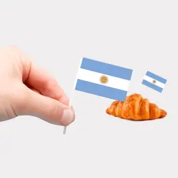 Argentina kageflag i papir (30x48 mm) - Kageflag