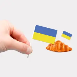 Ukraine kageflag i papir (30x48 mm) - 