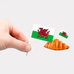 Wales kageflag i papir (30x48 mm) - 