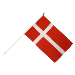 Danmark vifteflag i stof (30x45 cm) - 