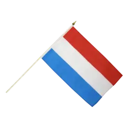 Luxembourg vifteflag i stof (30x45 cm) - 