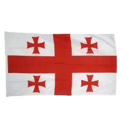 Georgien flag i stof (90x150 cm) - 