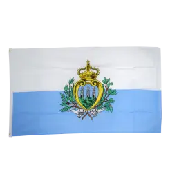 San Marino flag i stof (90x150 cm) - Stofflag 90x150 cm