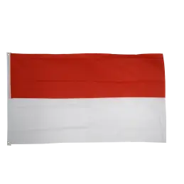 Indonesien flag i stof (90x150 cm) - Stofflag 90x150 cm