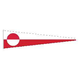 Grønland stander 200x50 cm til 5, 6 og 7 meter flagstang - 