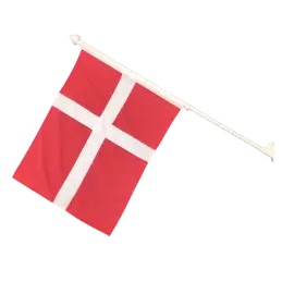 Facadesæt 120 cm med Dansk flag - 