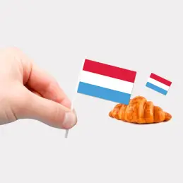 Luxembourg kageflag i papir (30x48 mm) - 