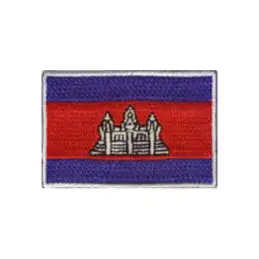 Broderet stryge flag Cambodia - Broderede flag