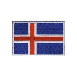 Broderet stryge flag Island - Broderede flag